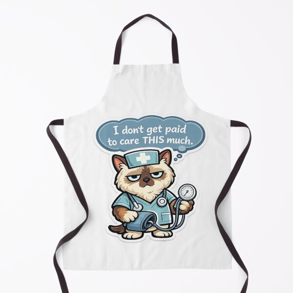 Item preview, Grumpy Nurse Cat Funny Healthcare Worker Gift designed and sold by Gentlestate.