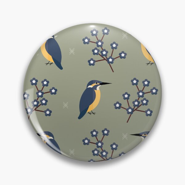 Item preview, Kingfishers on green designed and sold by reneesillus.