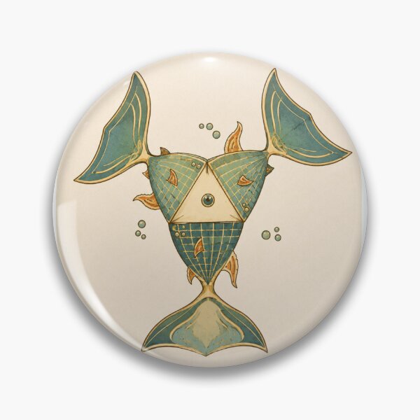 Item preview, Trinity Fish by Rick Ellis - Art Nouveau Geometric Fish Illustration for Ocean Decor Enthusiasts designed and sold by RickE.