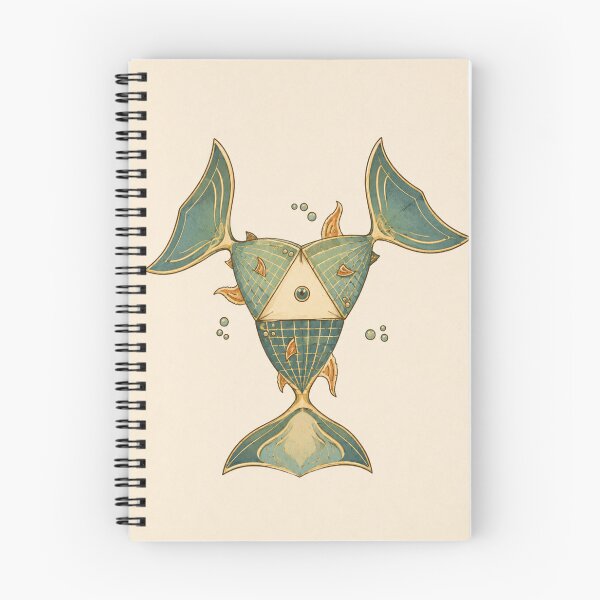 Item preview, Trinity Fish by Rick Ellis - Art Nouveau Geometric Fish Illustration for Ocean Decor Enthusiasts designed and sold by RickE.