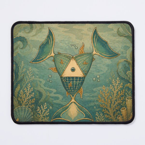Item preview, Trinity Fish by Rick Ellis - Art Nouveau Geometric Fish Illustration for Ocean Decor Enthusiasts designed and sold by RickE.