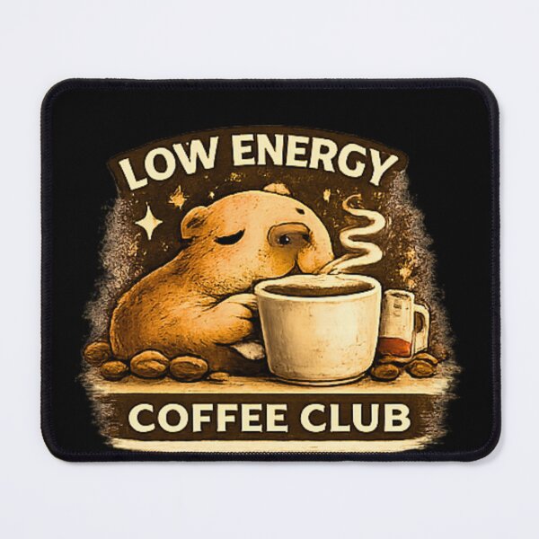 Item preview, Funny Low Energy Capybara Coffee Club Sleepy Cute Animal designed and sold by Hobby-up.