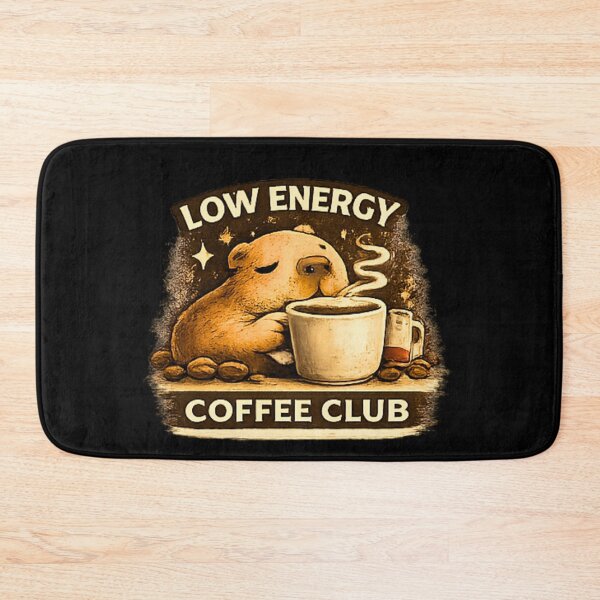 Item preview, Funny Low Energy Capybara Coffee Club Sleepy Cute Animal designed and sold by Hobby-up.