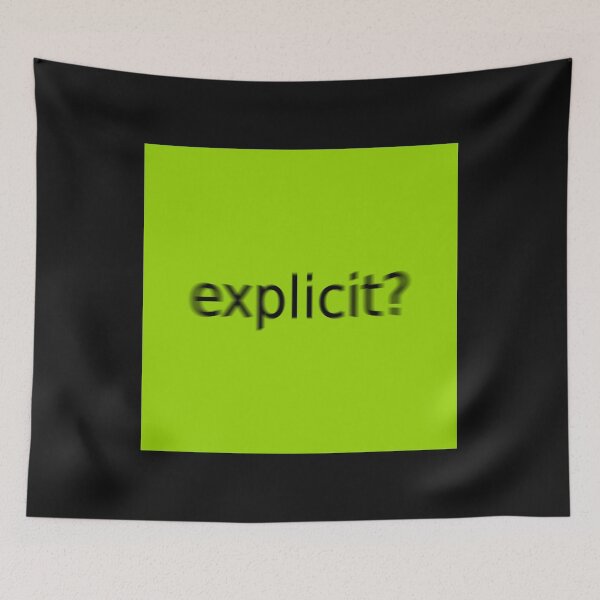 Item preview, Supreme Green Explicit Question Mark Square designed and sold by Dancing Papaya.