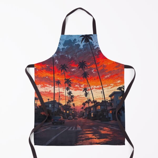 Item preview, Fiery Tropical Sunset Palm Trees | Retro Summer Aesthetic | Synthwave Beach Vibes Design designed and sold by TrCraftySticks.