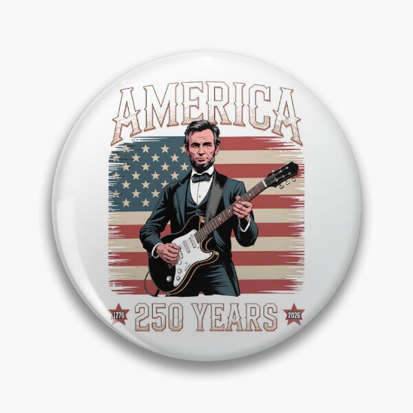 Item preview, Abraham Lincoln Guitar Playing Vintage 4th July Anniversary 250th designed and sold by SEBANOX.