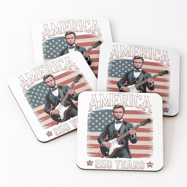 Item preview, Abraham Lincoln Guitar Playing Vintage 4th July Anniversary 250th designed and sold by SEBANOX.