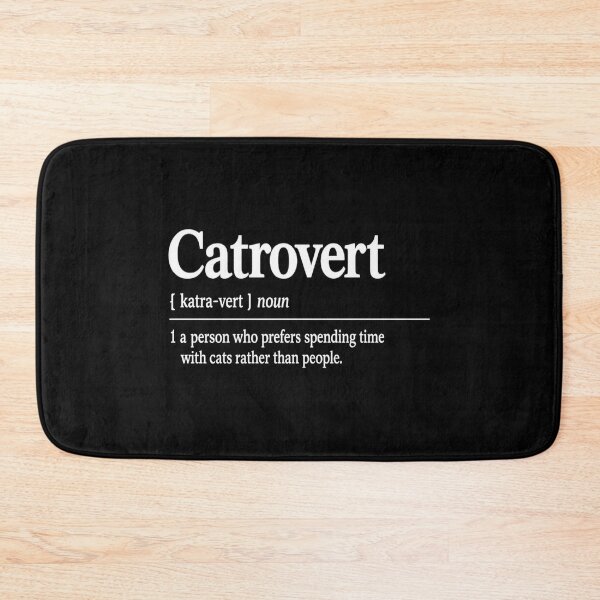 Item preview, catrovert definition,Gift for Cat Lovers designed and sold by CloudyPress.