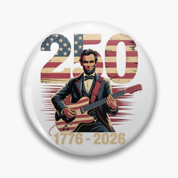 Item preview, Abraham Lincoln Guitar Playing Vintage 4th July Anniversary 250th designed and sold by SEBANOX.