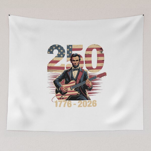 Item preview, Abraham Lincoln Guitar Playing Vintage 4th July Anniversary 250th designed and sold by SEBANOX.