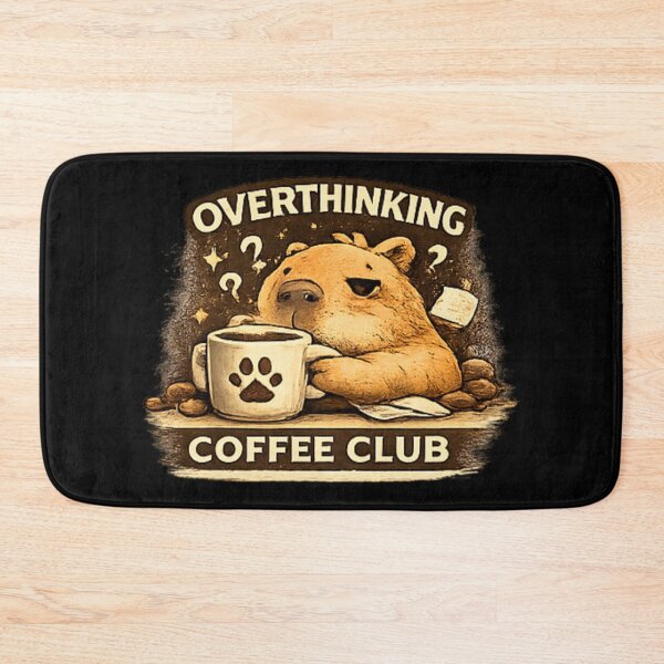 Item preview, Funny Overthinking Capybara Coffee Club Introvert Humor designed and sold by Hobby-up.