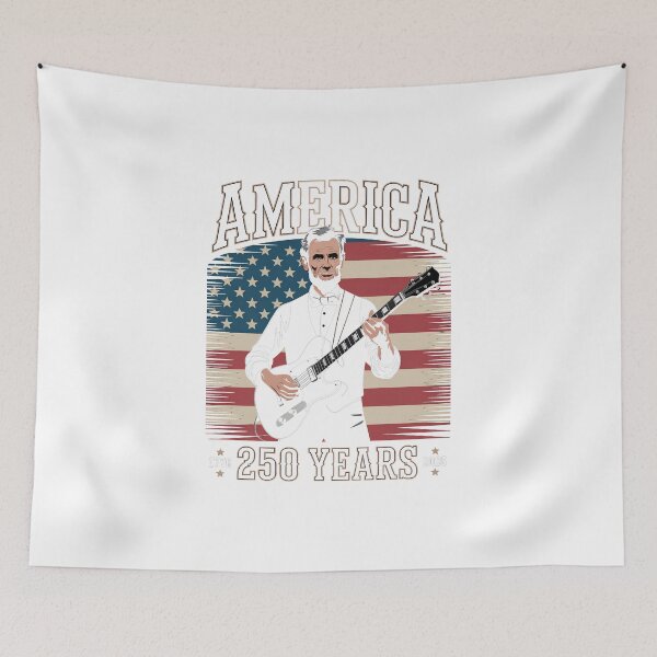 Item preview, Abraham Lincoln Guitar Playing Vintage 4th July Anniversary 250th designed and sold by SEBANOX.