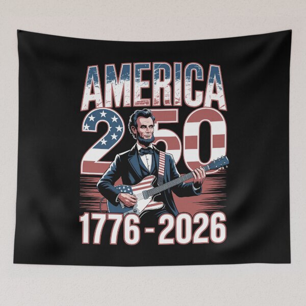 Item preview, Abraham Lincoln Guitar Playing Vintage 4th July Anniversary 250th designed and sold by SEBANOX.