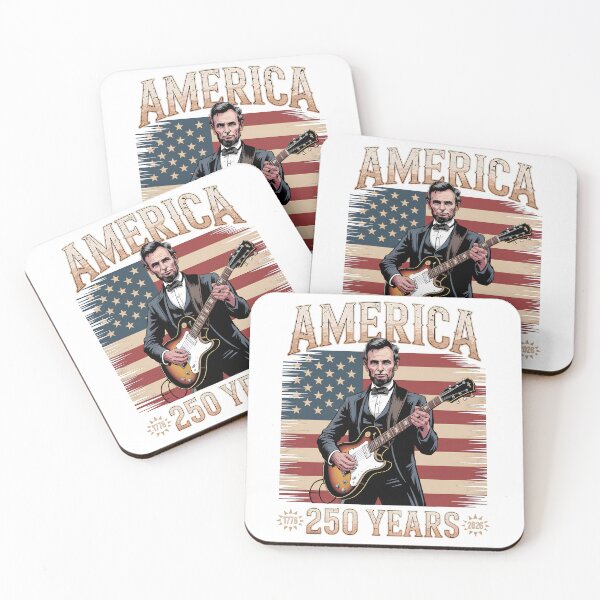 Item preview, Abraham Lincoln Guitar Playing Vintage 4th July Anniversary 250th designed and sold by SEBANOX.