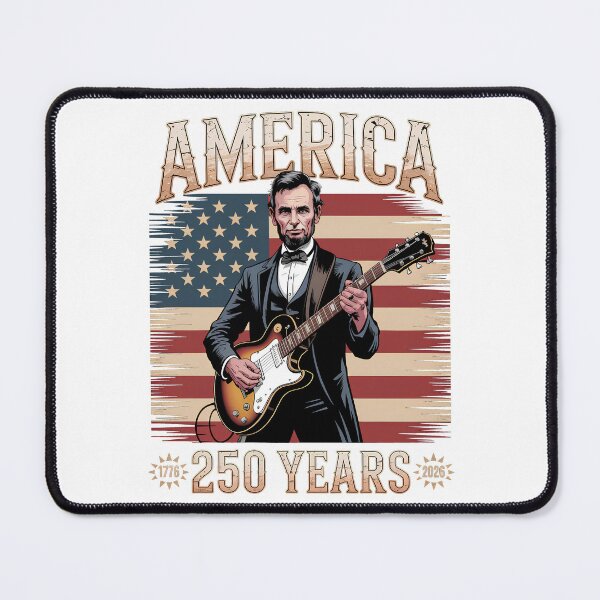 Item preview, Abraham Lincoln Guitar Playing Vintage 4th July Anniversary 250th designed and sold by SEBANOX.