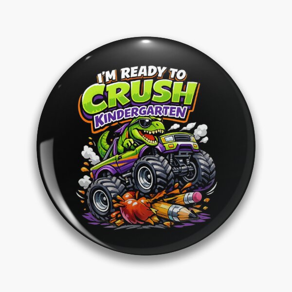 Item preview, I'm Ready to Crush Kindergarten Monster Truck Boys Dinosaur designed and sold by clothesy7.