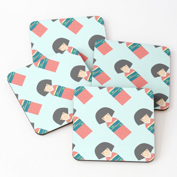 Item preview, Red_Kimono_mint_back_Pattern designed and sold by Ama Zuan.