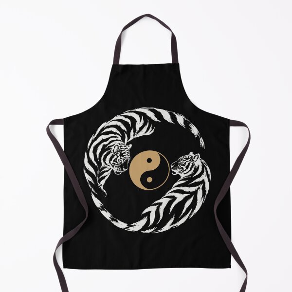 Item preview, Japanese Tiger Yin Yang Wall Art | Black Tiger Design with Golden Sun | Modern Asian Style Print designed and sold by MonNoir.