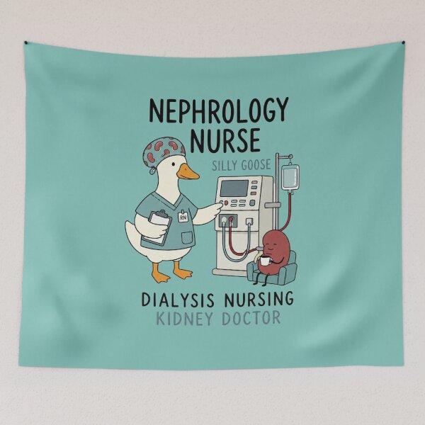 Item preview, Nephrology Nurse Silly Goose Dialysis Kidney Care Cartoon designed and sold by bosamji.