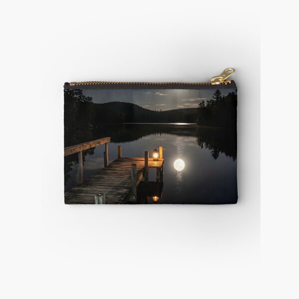 Item preview, Tranquil Midnight Lake Wooden Dock Glowing Lantern designed and sold by novadawy.