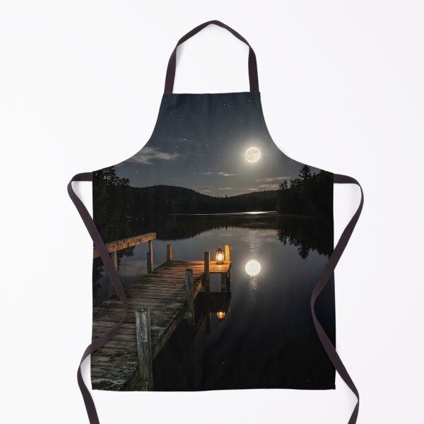Item preview, Tranquil Midnight Lake Wooden Dock Glowing Lantern designed and sold by novadawy.