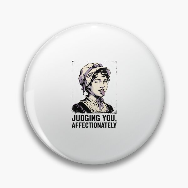 Item preview, Judging You Affectionately Jane Austen Pride and Prejudice Funny Elizabeth Bennet designed and sold by Fenay Designs.