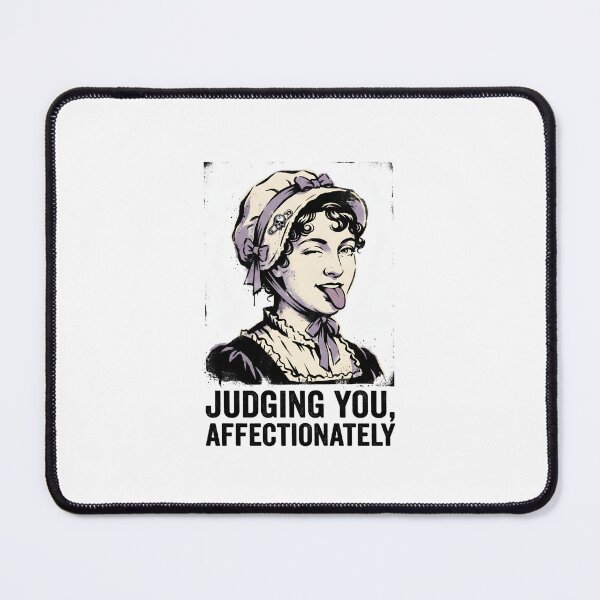 Item preview, Judging You Affectionately Jane Austen Pride and Prejudice Funny Elizabeth Bennet designed and sold by Fenay Designs.