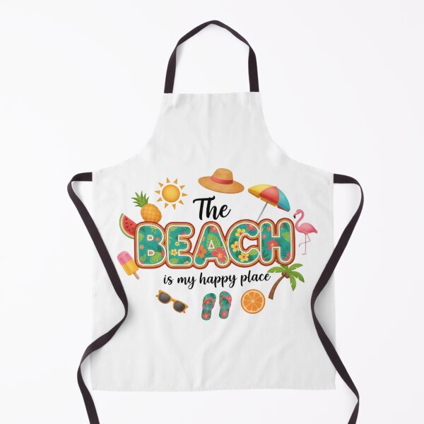 Item preview, The Beach Is My Happy Place – Tropical Summer Illustration designed and sold by AngryToro.
