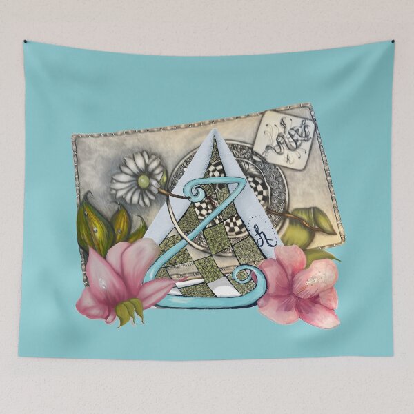 Item preview, Celtic Knot with Pink Magnolias and Intricate Patterns designed and sold by LorieFossaArt.