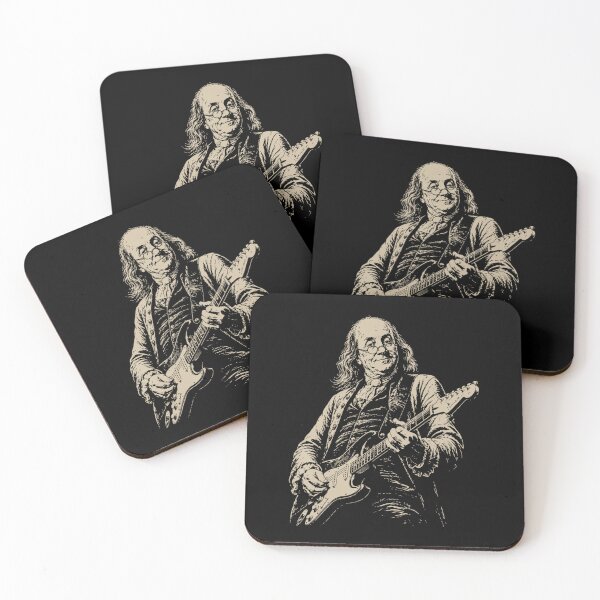 Item preview, Benjamin Franklin Electric Guitar Poster Design Today Graphic designed and sold by PedrroDejesus.