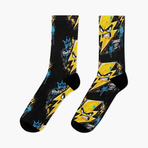 Item preview, Angry Graffiti Lightning Bolt | 3D Street Art Electric Character Sticker designed and sold by Timeless Junction.