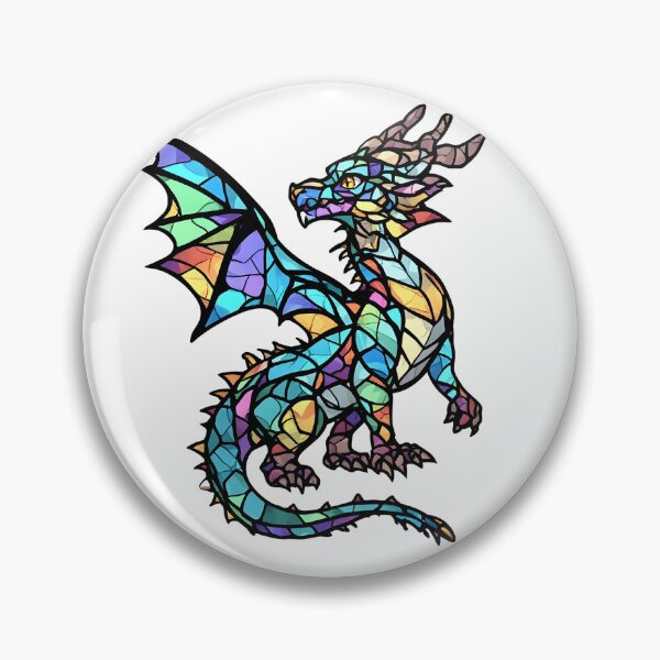 Item preview, Prismatic Stained Glass Dragon Fantasy Art designed and sold by Karolina’s Cozy Creations.