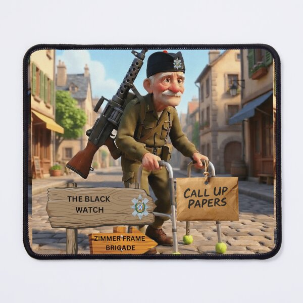 Item preview, The Black Watch call up zimmer frame brigade designed and sold by Bootneckstore.