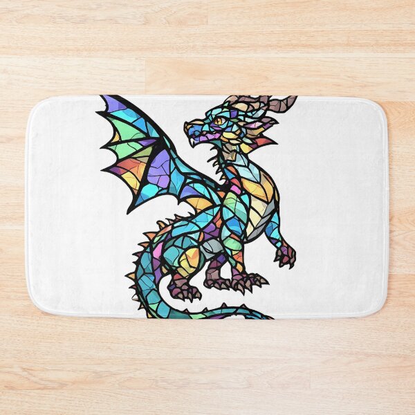 Item preview, Prismatic Stained Glass Dragon Fantasy Art designed and sold by Karolina’s Cozy Creations.