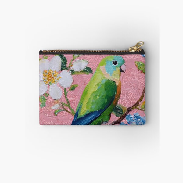 Item preview, Green love bird and cherry blosdom designed and sold by SophieClimaArt.