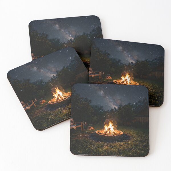 Item preview, Cozy Backyard Fire Pit Milky Way Night Sky designed and sold by novadawy.
