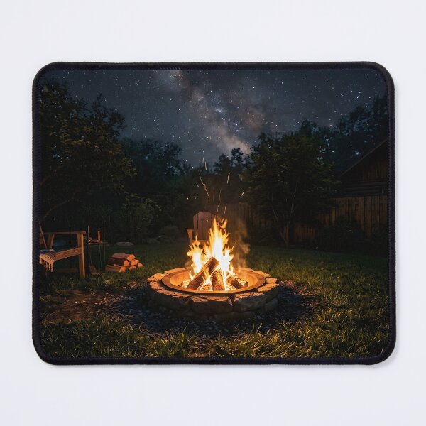 Item preview, Cozy Backyard Fire Pit Milky Way Night Sky designed and sold by novadawy.