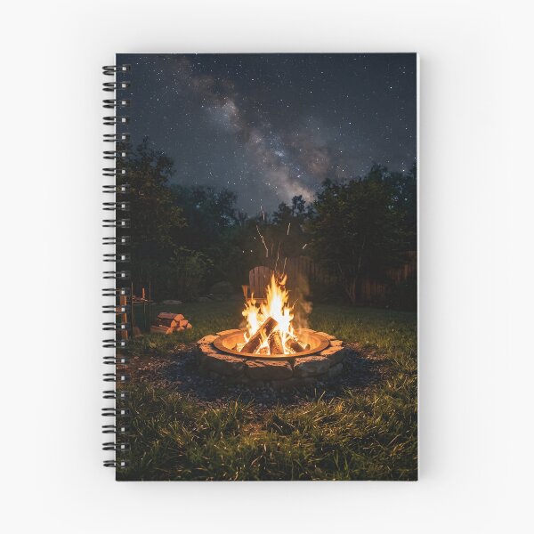 Item preview, Cozy Backyard Fire Pit Milky Way Night Sky designed and sold by novadawy.