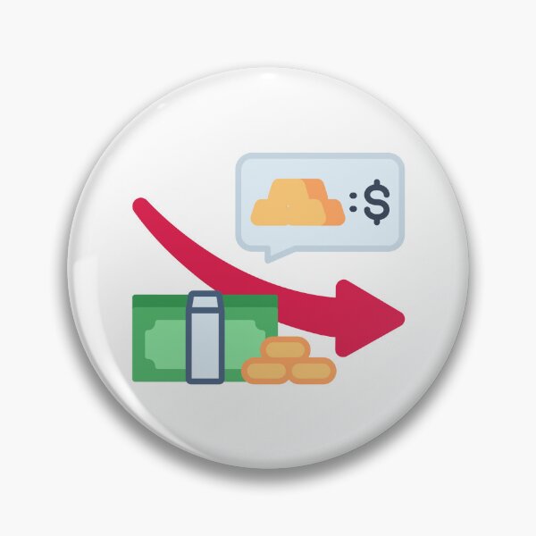 Item preview, Gold Price Decrease - Buying Opportunity Sticker for Market Entry designed and sold by Tr Creative Design.
