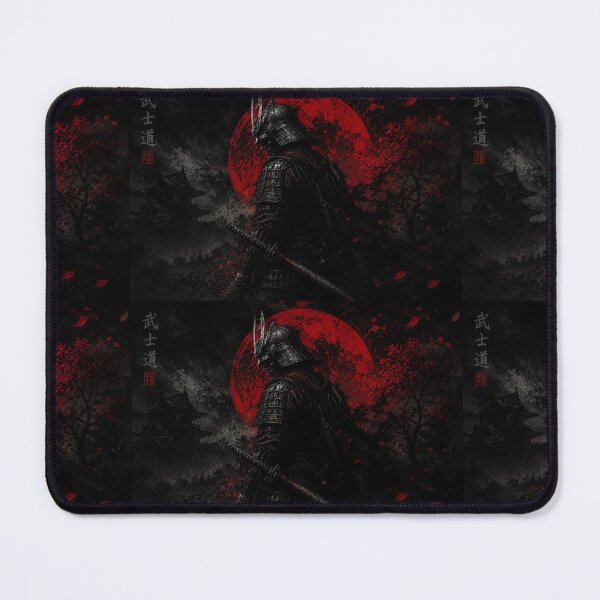 Item preview, Dark Samurai Warrior Poster Japanese Gothic Red Moon Art designed and sold by BerkeAkbahceci.