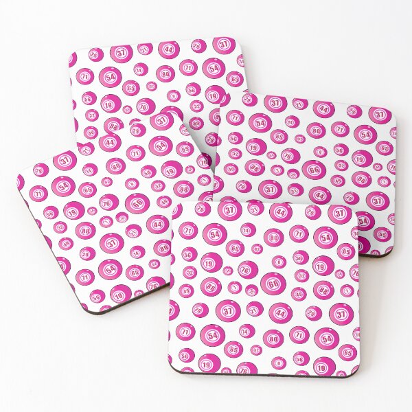 Item preview, Bingo Lover Pink Bingo Balls Pattern designed and sold by CreativeBridge.