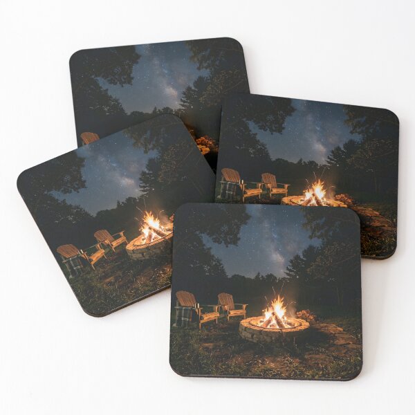 Item preview, Cozy Adirondack Chairs Fire Pit Starry Night designed and sold by novadawy.