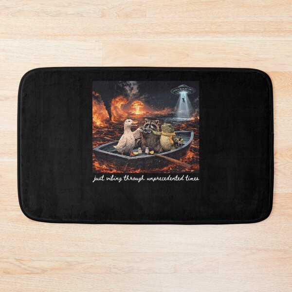 Item preview, Just Vibing Through Unprecedented Times Funny Apocalypse Animals UFO designed and sold by Mind-Drift.