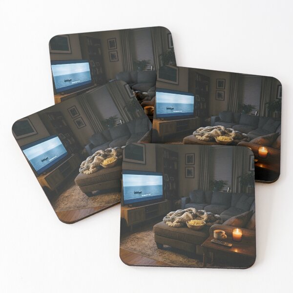 Item preview, Cozy Movie Night Living Room Candlelight Aesthetic designed and sold by novadawy.