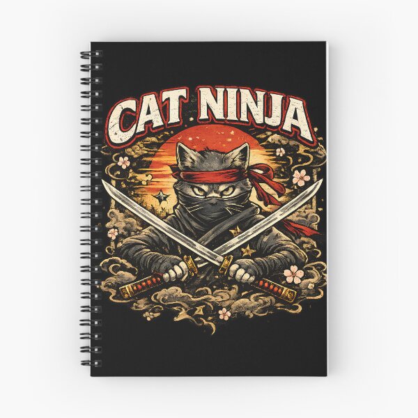 Item preview, Cat Ninja Vintage Japanese Art Katana Swords designed and sold by Sitred123.