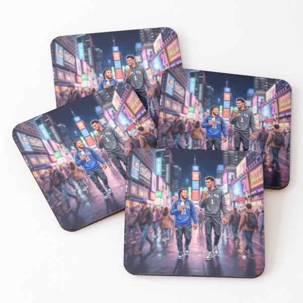 Item preview, Jalen Brunson And Wemby Walking In Times Square designed and sold by Home Decor Art.
