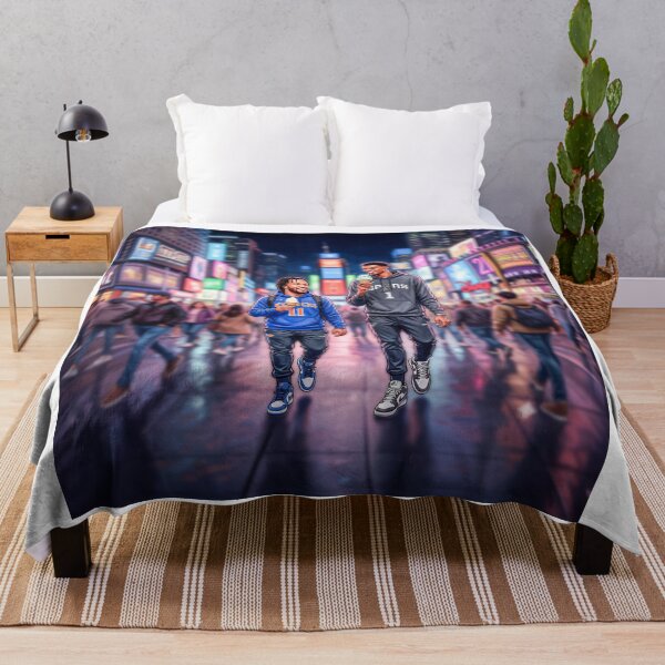 Item preview, Jalen Brunson And Wemby Walking In Times Square designed and sold by Home Decor Art.