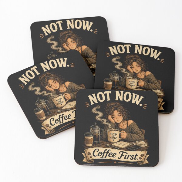 Item preview, Not Now Coffee First – Funny Coffee Lover Shirt – Not a Morning Person – Coffee Before People – Vintage Coffee Humor Tee designed and sold by @SHINTOSARTSTORE.