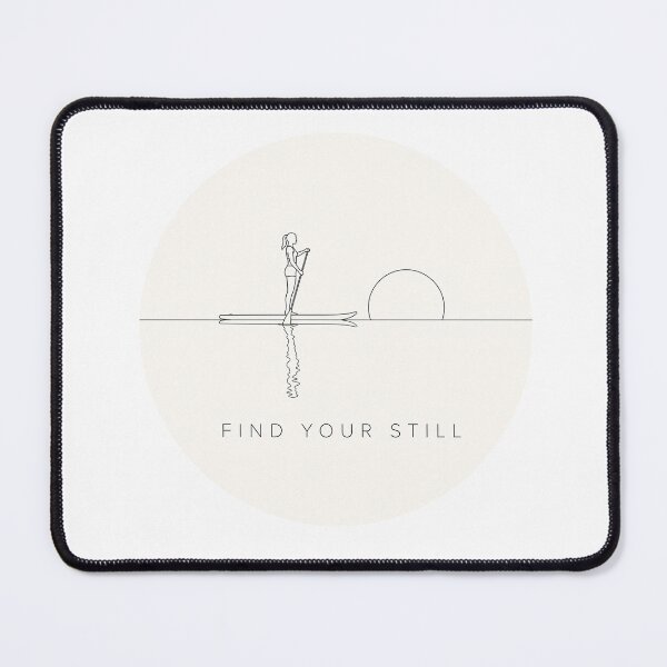 Item preview, Find Your Still Minimalist Paddle Board Line Art Tee Sticker SUP Ocean Lake Gift designed and sold by sharifex.