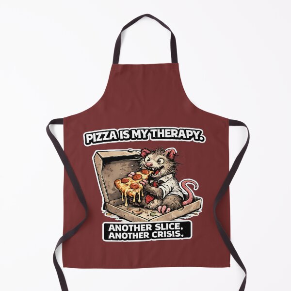 Item preview, Pizza Is My Therapy Another Slice Another Crisis Funny Pizza Rat designed and sold by DryHumorPrints.
